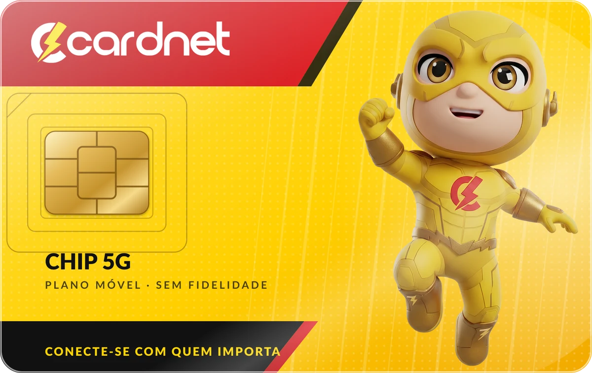 Chip Cardnet com o mascote